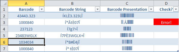 Barcode-Cells-Excel