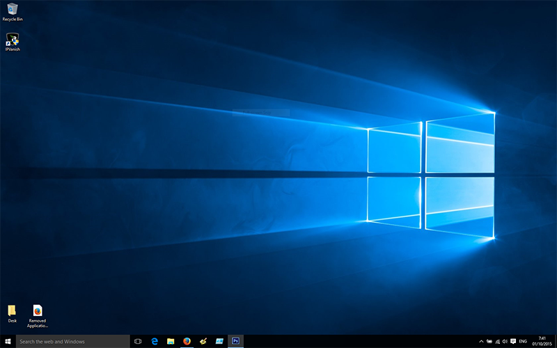 Screen capture of Windows 10 desktop